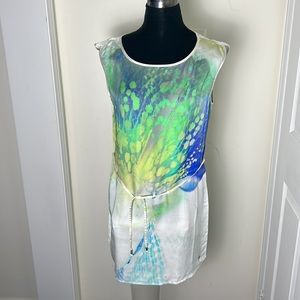 EDC Earthy Tone Spring Vibe Tunic Sleeveless Top Size Medium